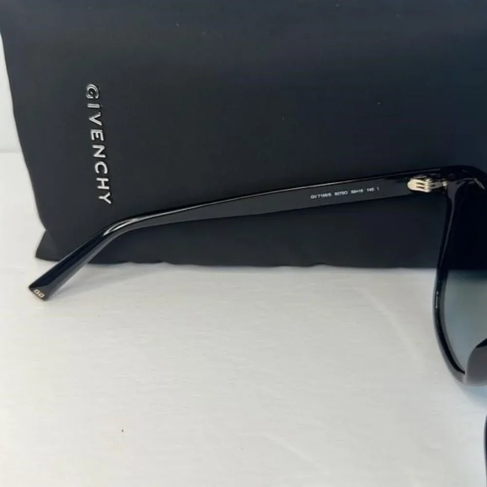 New Authentic GIVENCHY Black /Grey /Gold Acetate Frame Sunglasses -GV7198S